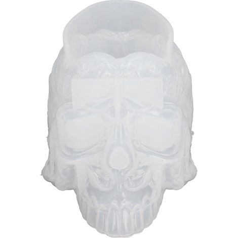 Moule en Silicone Crâne pour Création de Bougeoirs et Boîtes Décoratives (1/5)