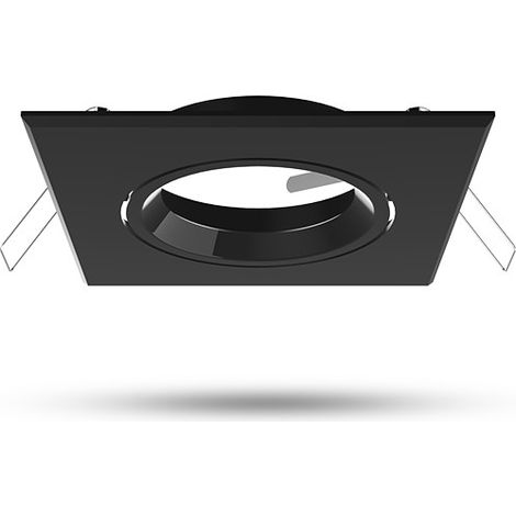 COLLERETTE CARRE SUPPORT DE SPOT 82 X 82MM NOIR ORIENT MIIDEX LIGHTING 100946 (1/2)