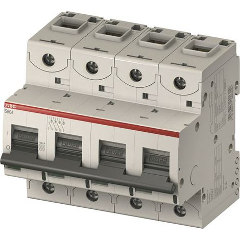 Disjoncteur ABB S800N 4P, 63A, pouvoir de coupure 36 kA, montage rail DIN ( Prix pour 1 )