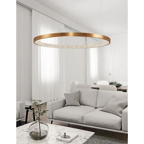 [NEUWERTIG] B-Ware Nova Luce Pendelleuchte Hängeleuchte PRESTON LED Lampe Gold Warmweiß dimmbar (1/2)