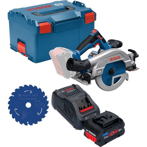 Scie circulaire sans fil Bosch GKS 18V-57-2 GX Professional 18 V 165 mm sans balais + 1 batterie ProCORE 5,5 Ah + chargeur + L-Boxx (1/5)