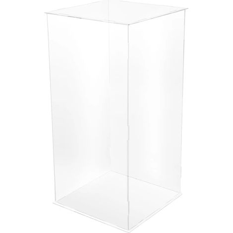 Vitrina de acrílico, diseño giratorio ajustable, expositor independiente, transparente. (1/2)