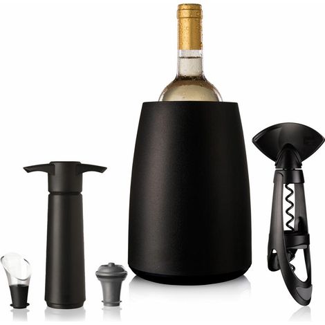 Vacu-Vin Elegantes Weinset Schwarz mit Weinaccessoires (1/5)