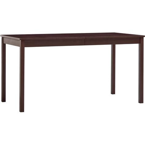 vidaXL Tavolo da Pranzo Marrone Scuro 140x70x73 cm in Legno di Pino (1/5)