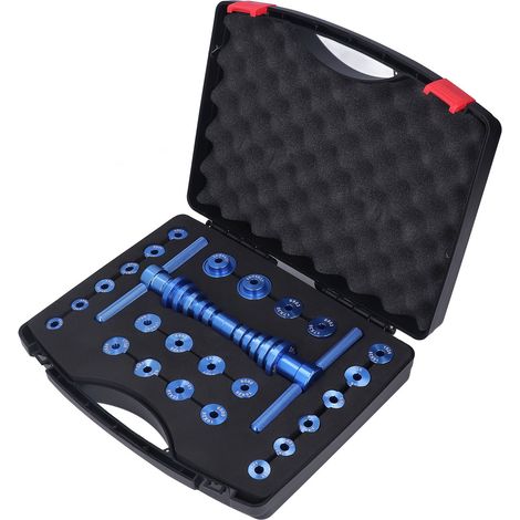 Kit de presse à roulements de vélo en alliage d'aluminium pour l'installation de roulements de moyeu, avec 18 paires de blocs de presse. (1/5)