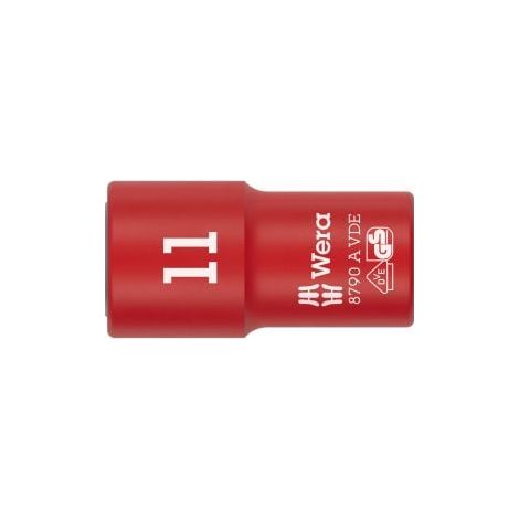 Vaso  de  punta  8790  A  VDE  1/4  pulgadas  SW  11mm  L.41mm  WERA (1/5)