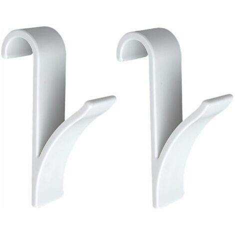 Crochet radiateur, Crochet radiateur sèche serviette, plastique blanc, Lot de 2, (1/5)