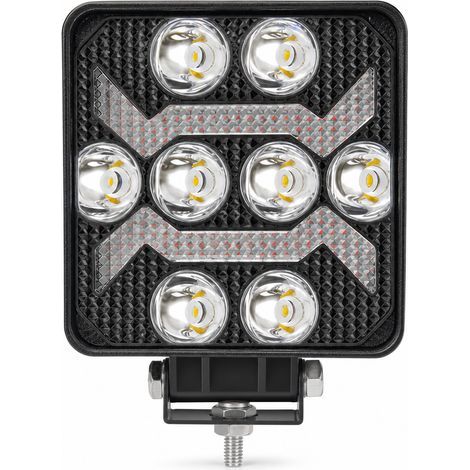 Feu de Travail LED Rond avec DRL Blanc et Jaune pour Véhicules Tout-Terrain et de Chantier (1/5)