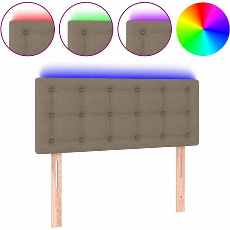 Maison Exclusive - Cabecero con LED de tela gris taupe 80x5x78/88 (1/5)