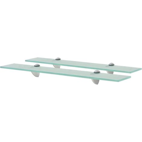 vidaXL Mensole Galleggianti 2 pz in Vetro 60x10 cm 8 mm