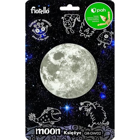 Pegatina fluorescente de luna de 9 cm fiorello GR-GW02 (1/2)