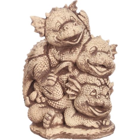 Escultura de la Familia Dragón Figura de la Familia Dragón de Hormigón (1/5)