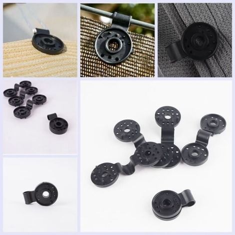 Sonnensegel, 10 Stück – Packung mit 5 bis 50 Gewächshausfolienclips, Sonnenschutzclips, Landwirtschaft, Sofort-Dehnungsösen (1/4)