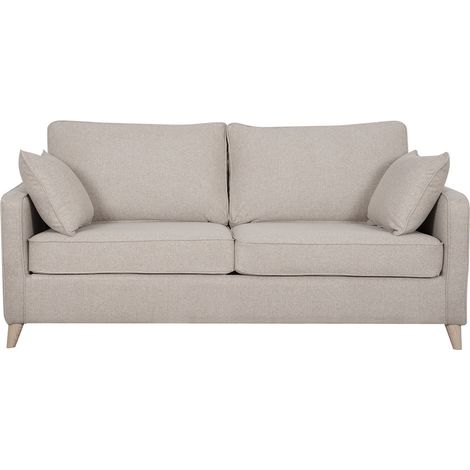 Schlafsofa skandinavisch 3 Plätze naturbeige PAPEL (1/5)