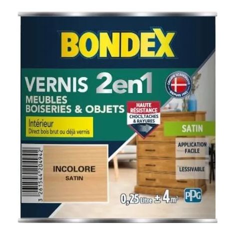 Vernis Bois Satin Incolore 0l25 - Bondex