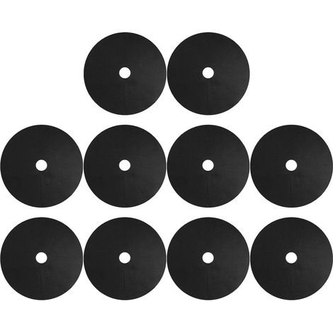 MagiDeal Lot de 10 Tapis Barrières Anti-Désherbage d'arbres, Tapis de Protection Contre Les Mauvaises Herbes, Tapis de Plante, Tapis de Protection des Plantes, pour Arbres et Pelouses de Jardin, Noir