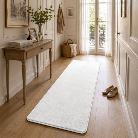 VOUNOT® Alfombra Moderna para Salón 60x180cm, Crema