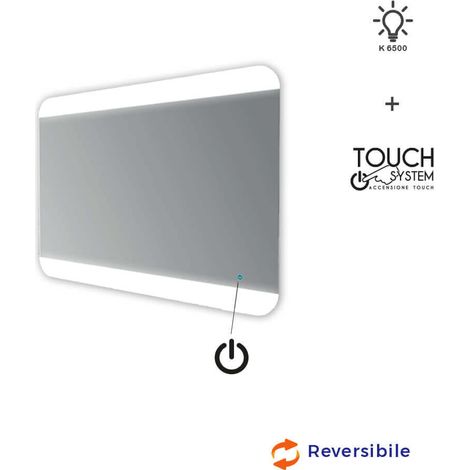Specchio 70X100 LED touch bordi satinati retroilluminato (1/3)