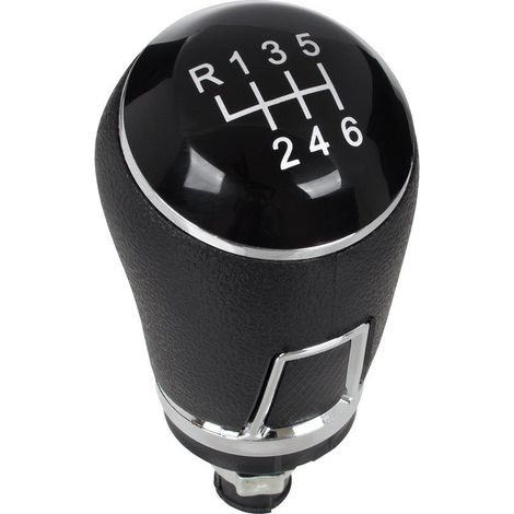 Pommeau de levier de vitesses noir à 6 rapports pour VW Passat B6 (2006-2011). (1/5)