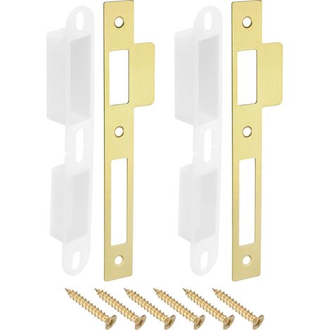 2 Ensemble Plaques de Frappe de Porte Acier Inoxydable 39.5x197mm (1/5)