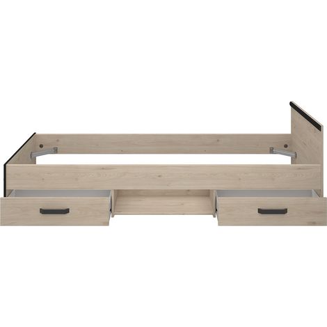 Bett mit 2 Schubladen mit Stauraum Liegefläche 90x200 - Nashville (1/5)