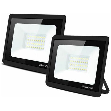 Set mit 2 LED-Projektoren, kaltweißes Licht, 30 W, für den Außenbereich IP66 wasserdichte LED-Projektoren für den Garten LED-Projektoren für den Außenbereich.