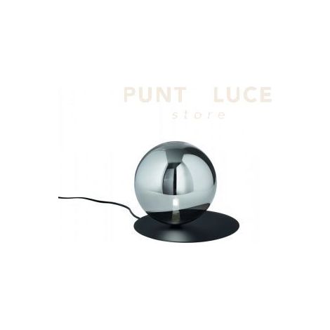 SNAIL  LUMETTO NERO CON SFERA OPALE FUME' 1 LUCE ATTACCO G9 D.22CM