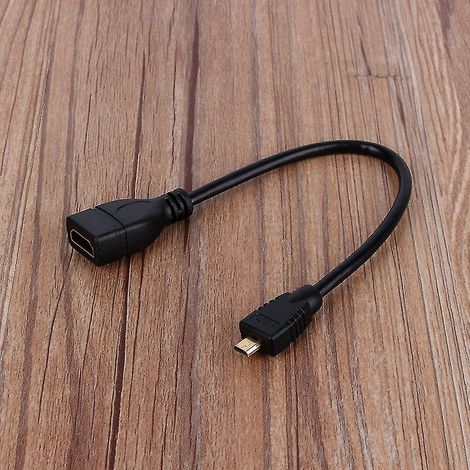 Câble d'extension adaptateur Micro HDMI mâle vers HDMI femelle, compatible 3D 1080p, convient aux téléviseurs, ordinateurs portables et tablettes. (1/5)