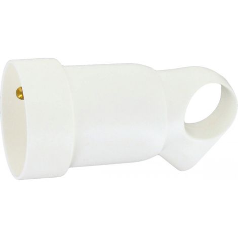 Plastiksteckdose mit Ring 2p+t 16 A weiblich Weiß