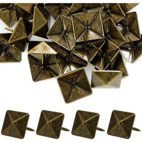 30 Pièces Clous de Tapissier Carré, Robuste 30X30MM Bronze Clous Tapissier Décoratifs Clou Rétro DIY Clous d'Ameublement pour Meubles Canapés Fauteuils Lits Chaises Vintage Decoratif