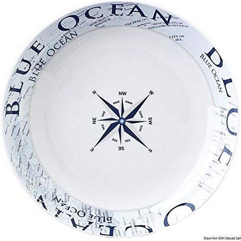 BRUNNER 0830026N.C8C Piatto Fondo, Design Blu Ocean