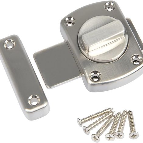 Loquet de porte en alliage de zinc avec 6 vis, verrou de sécurité, loquet à crochet de porte (1/4)