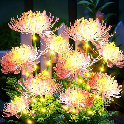 4 x Solar Outdoor Flower Lights Outdoor Garden Decoration Waterproof IP65 Solar Light Outdoor for Garden/Paths/Terrace/Patio/Lawn (1/5)