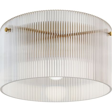 Plafoniera con paralume in acrilico, metallo, compatibile con lampade alogene e LED. Disponibile in loco. (1/5)