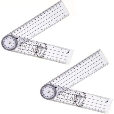 2 pcs Rapporteur de rotation à 360 degrés, goniomètre multifonction, plastique, Numérique Angle Finder Numérique Inclinomètre pour calculer
