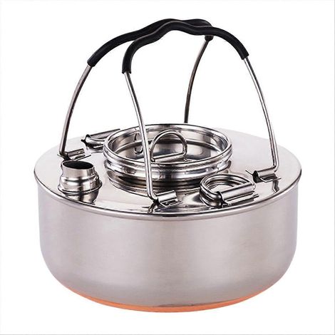1,5-Liter-Campingkessel aus Edelstahl – Tragbarer Wasserbehälter für Outdoor-Aktivitäten und Kochen im Freien, leicht und robust (1/5)