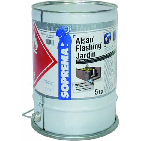 Soprema – Résine d'étanchéité bitume-polyuréthanne pour relevés complexes – Application sans flamme – 15kg – Agrément Technique Européen (1/5)