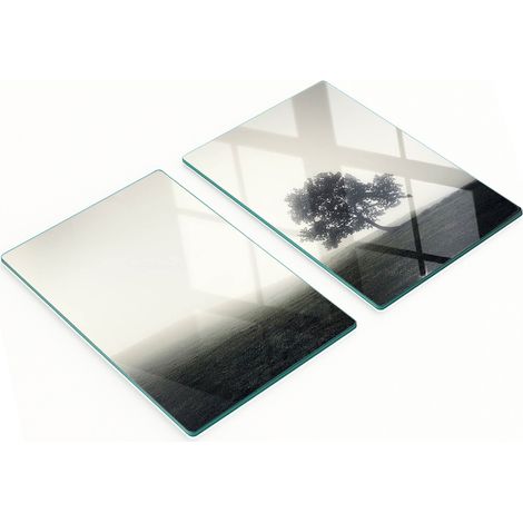 Küchenschneidebretter aus Glas mit Lone Tree-Motiv, 2 x 40 x 52 cm (1/5)