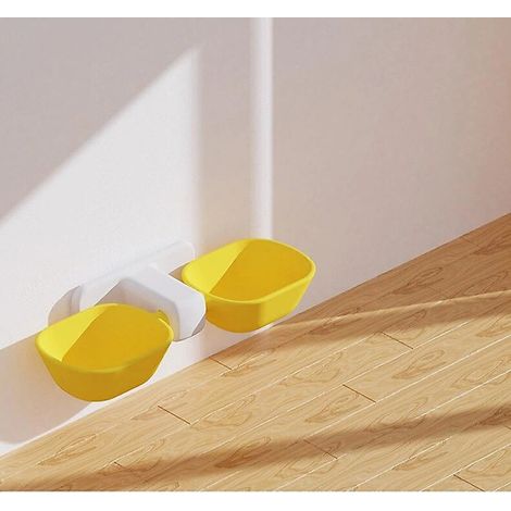 Filiyano-Gamelle double autocollante pour animaux, à fixer au mur, sans joint, avec distributeur de nourriture et d'eau, gamelle pour chat et chien