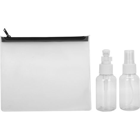 Flacon pulvérisateur vide portable de voyage, rechargeable pour lotion tonique, avec sac de rangement (1/5)