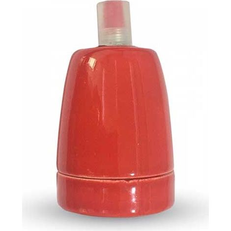V-tac portalampada in porcellana attacco e27 colore rosso vt-799 3799 (1/5)