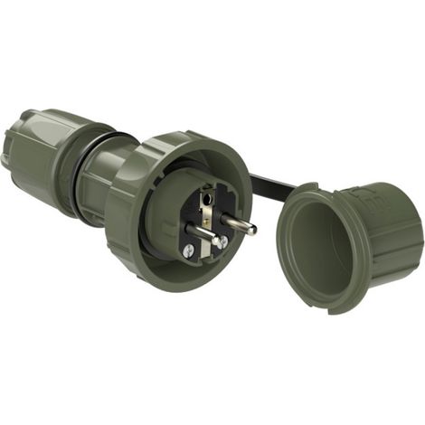 PC Electric 20051-u Schutzkontaktstecker ABS, PC  250 V Bronze-Grün (matt) IP66, IP68