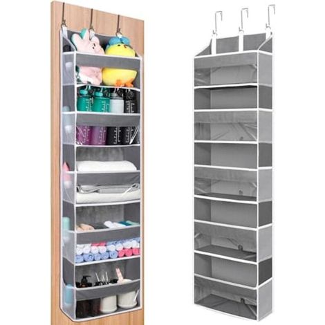Étagère de rangement suspendue à cinq compartiments - une solution de rangement pour portes, pliable et peu encombrante, idéale pour le camping, les chambres d'enfants, les salles de bains, les chambr (1/5)
