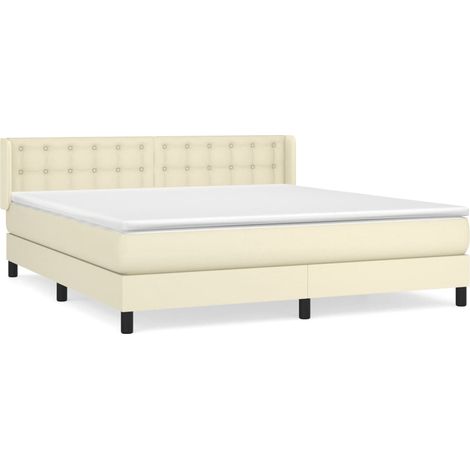 Maison Exclusive - Boxspringbett mit Matratze Creme 180x200 cm Ku