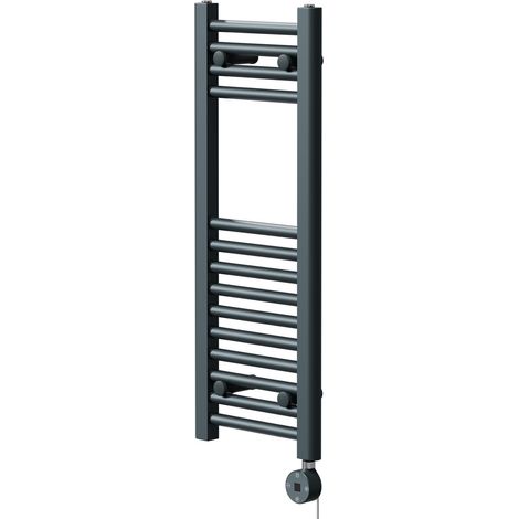 Pizarro Anthracite 800mm x 300mm Straight Digital Thermostatic Electric Heated Towel Rail (1/5)