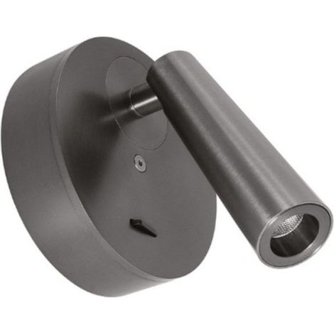 Applique moderno gea led gap584 led alluminio nickel scuro metacrilato orientabile