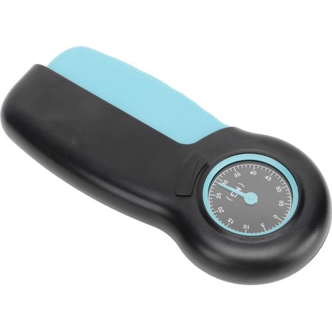 Medidor manual de fuerza de agarre, dinamómetro manual ergonómico, dispositivo de medición de fuerza de agarre, azul y negro. (1/5)