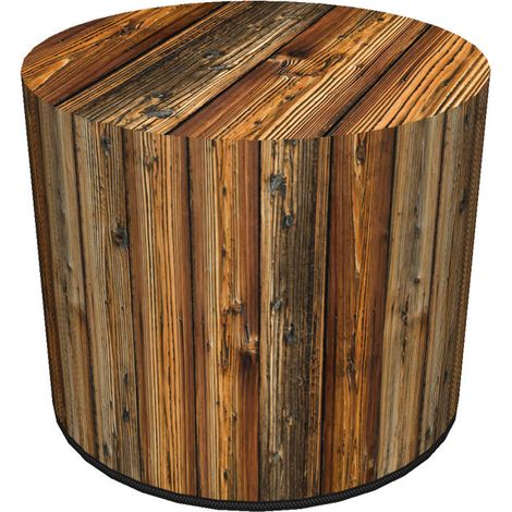 Dekorativer Pouf, Bertoni, Smrek-Muster – runder Pouf für Wohnzimmer und Flur, Zylinder 40 cm, elegant, mit Reißverschluss, waschbar (1/5)