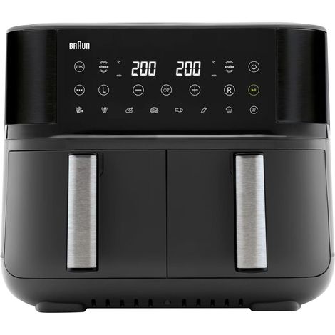 Friggitrice ad aria Braun TwinCook 3 nera 8 litri 2850 watt