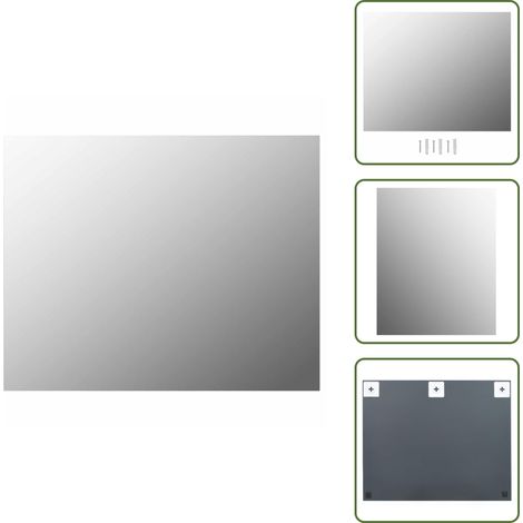 The Living Store Miroir sans cadre 100x60 cm Verre - Miroir sans cadre